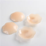 Set of 4 Pairs of Nipple Covers for Women -  Seamless, Invisible, Adhesive & Sticky - 100% Silicone, Reusable and Washables Breast Pasties