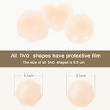 Set of 4 Pairs of Nipple Covers for Women -  Seamless, Invisible, Adhesive & Sticky - 100% Silicone, Reusable and Washables Breast Pasties