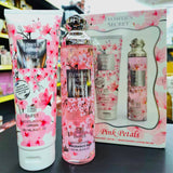 Flower's Secret Pink Petals SET Fragrance Mist  & Moisturizing Lotion (250ml ea) - The Perfect Gift Set for Any Date