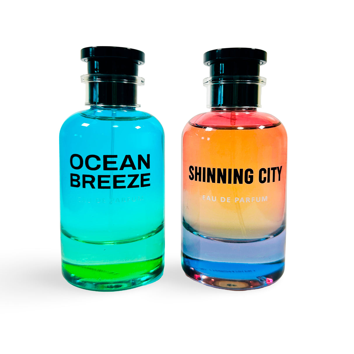 Emper Perfume DUO - Ocean Breeze & Shinning City - 3.4fl oz 100ml Each - Unisex Eau de Parfum - Pack of 2 Refreshing and Revitalizing Fragrances.