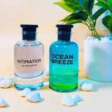 Emper Perfume DUO - Ocean Breeze & Intimation - 3.4fl oz 100ml Each - Unisex Eau de Parfum - Pack of 2 Refreshing and Revitalizing Fragrances.