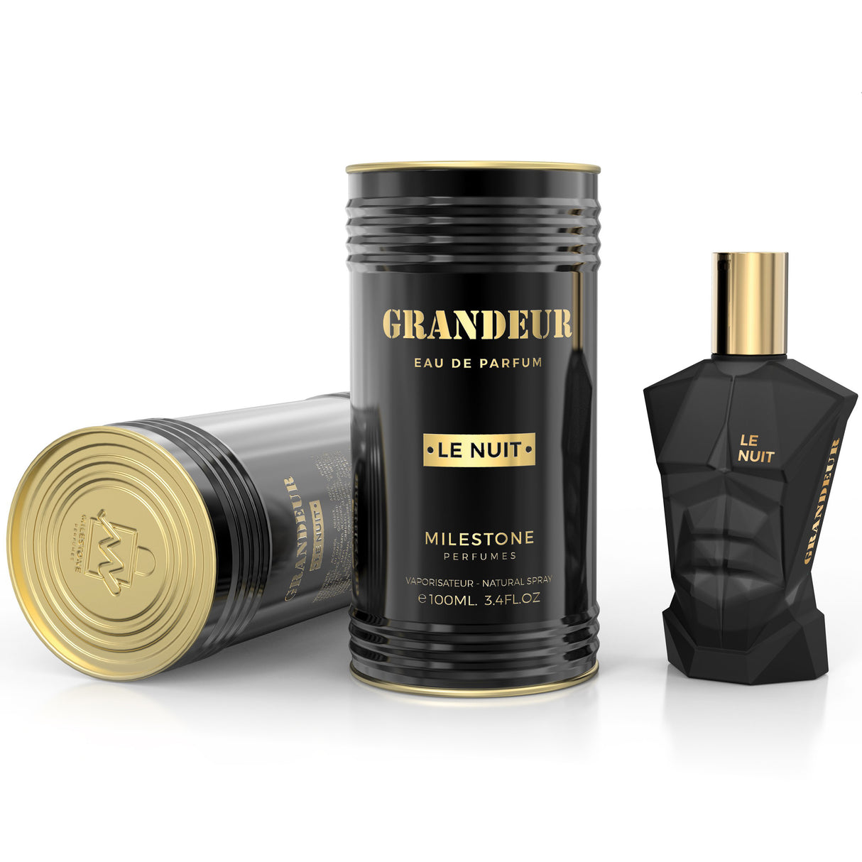 Grandeur Le Nuit by Milestone Perfumes - Eau De Parfum for Man 3.4 Fl Oz / 100ML