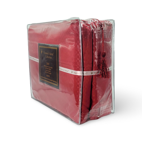 6 Piece of Premium King Sheet Set, 1800 counts & Deep Pockets - Super Soft -Red