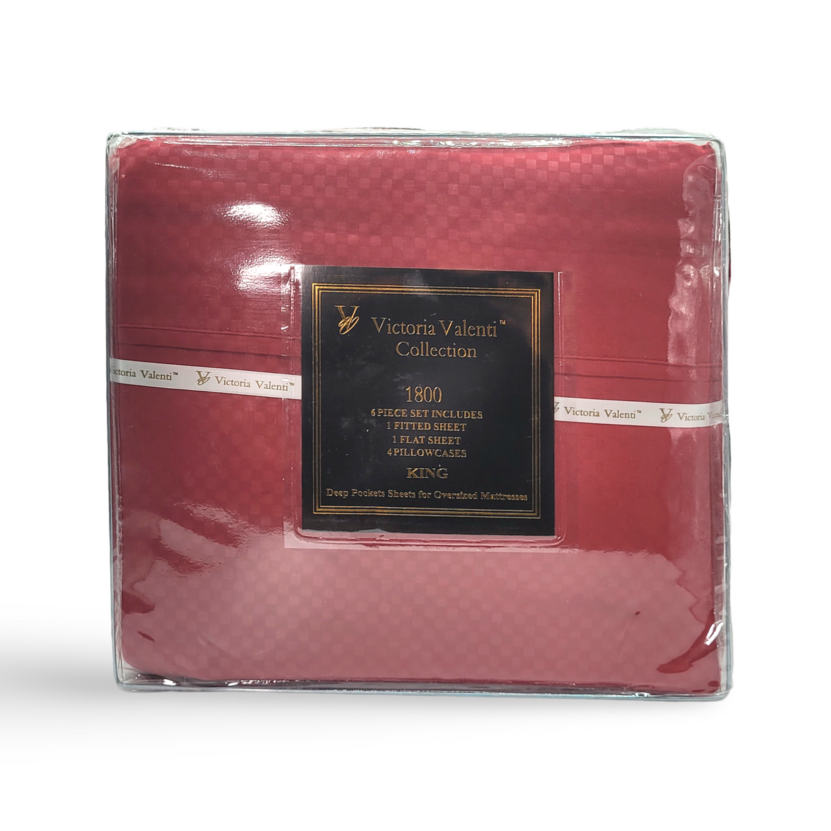 6 Piece of Premium King Sheet Set, 1800 counts & Deep Pockets - Super Soft -Red