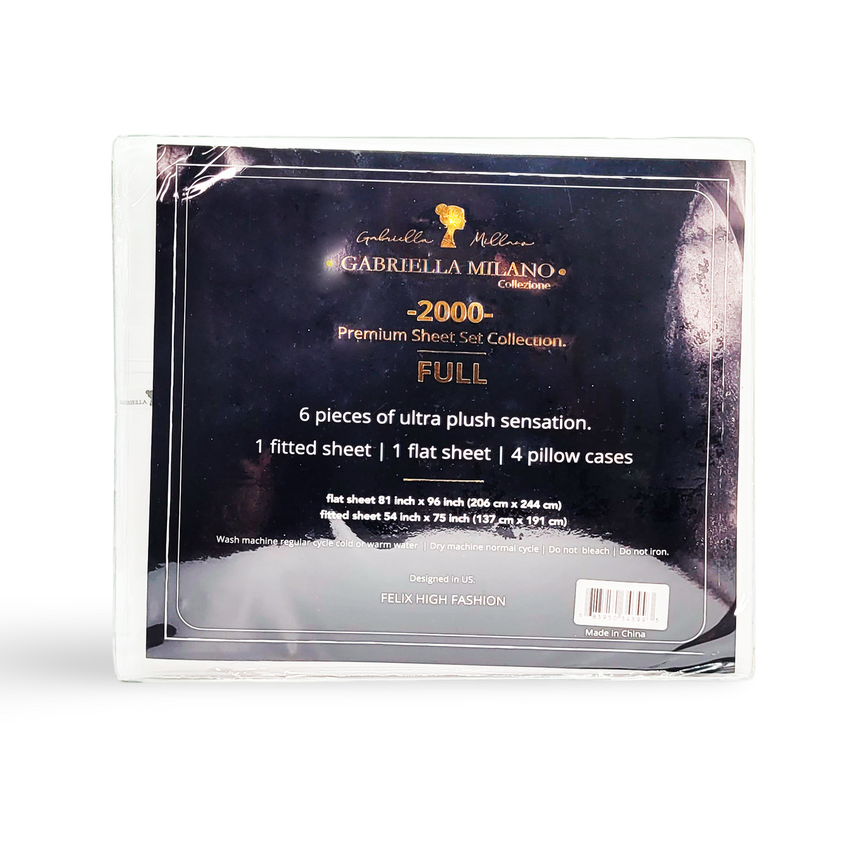 6 Piece of Premium Full Sheet Set, 2000 counts & Deep Pockets -Super Soft- White