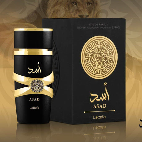 Asad Perfume by Lattafa - Luxury & Authentic Fragrance - Unisex Eau De Parfum - 3.4Fl Oz / 100ml